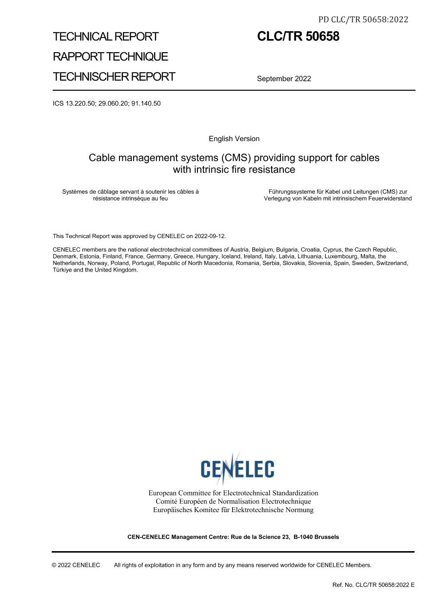 BS PD CLC/TR 50658:2022