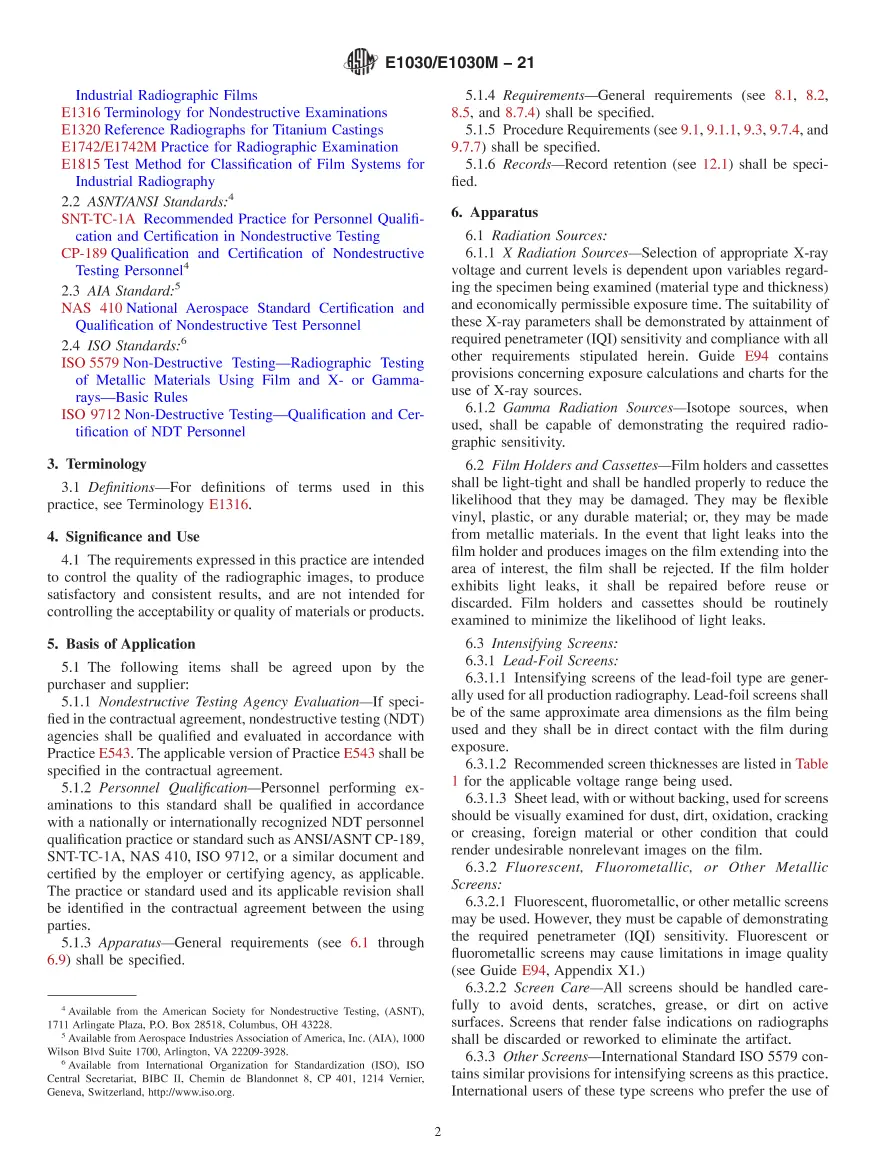 ASTM E1030/E1030M-21