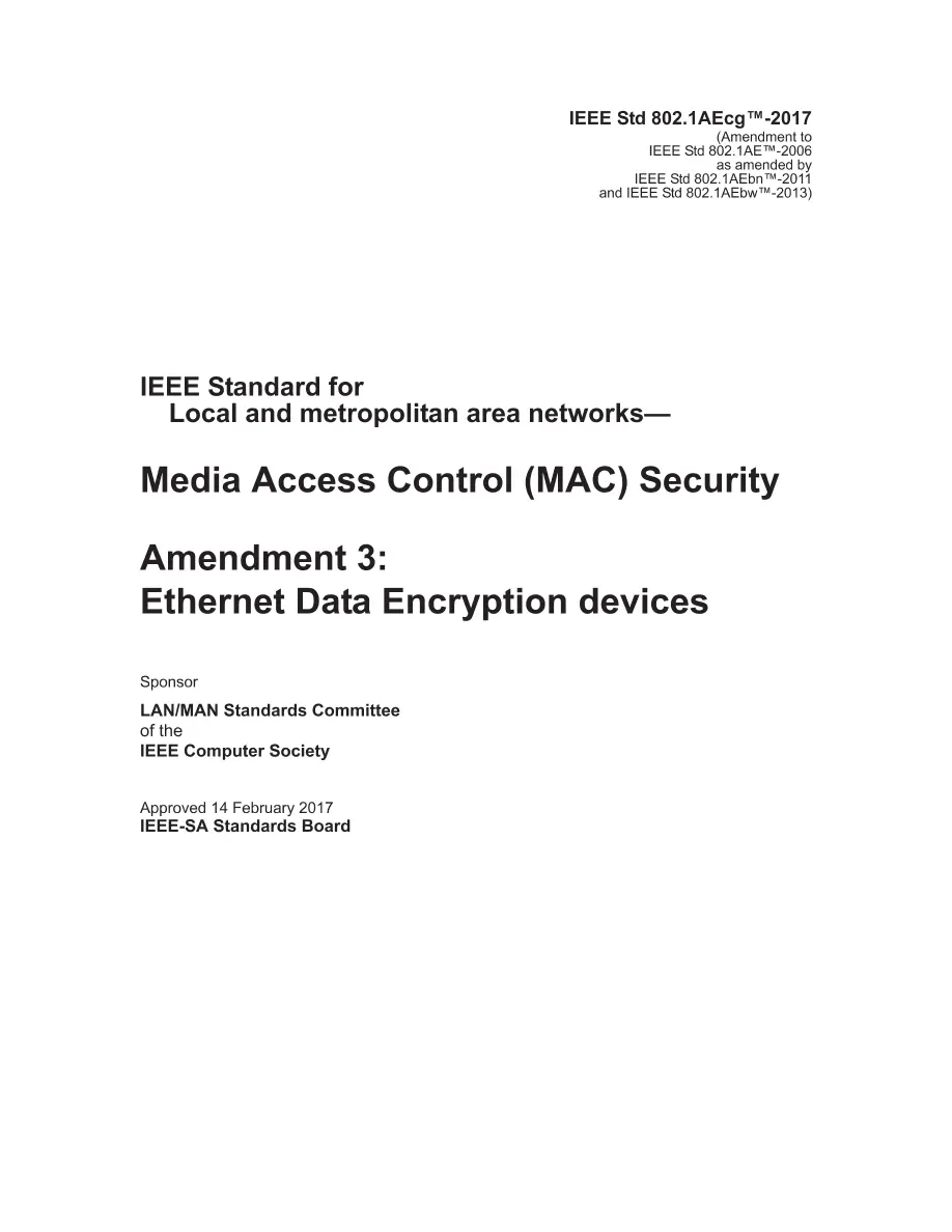 IEEE 802.1AEcg-2017