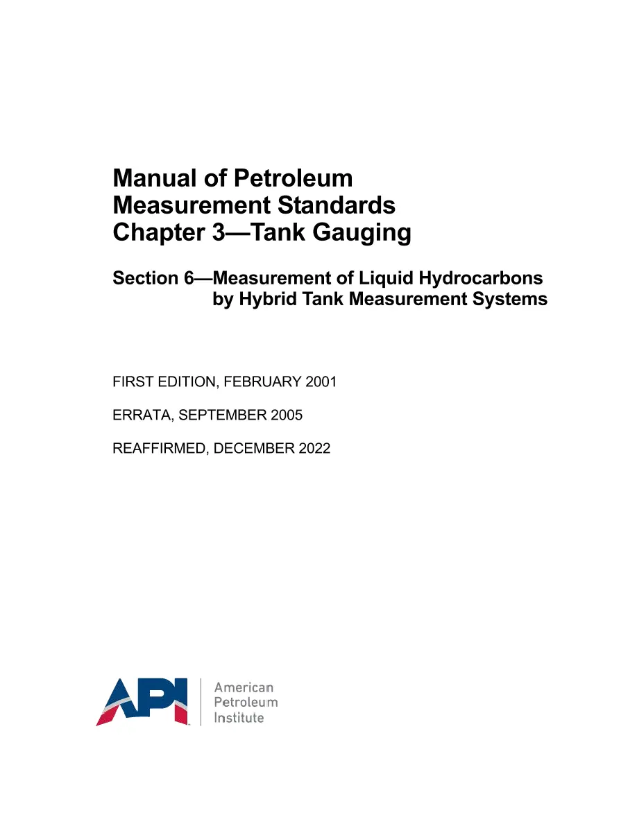 API MPMS Chapter 3.6 (R2022)