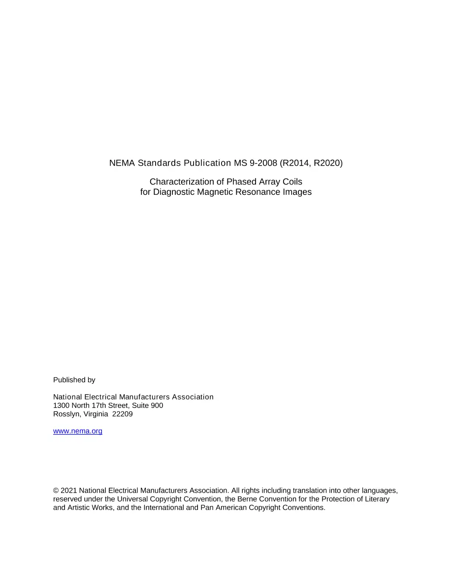 NEMA MS 9-2008 (R2014, R2020)