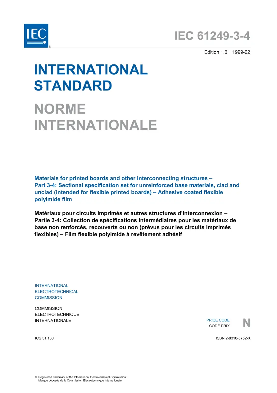 IEC 61249-3-4 Ed. 1.0 b:1999