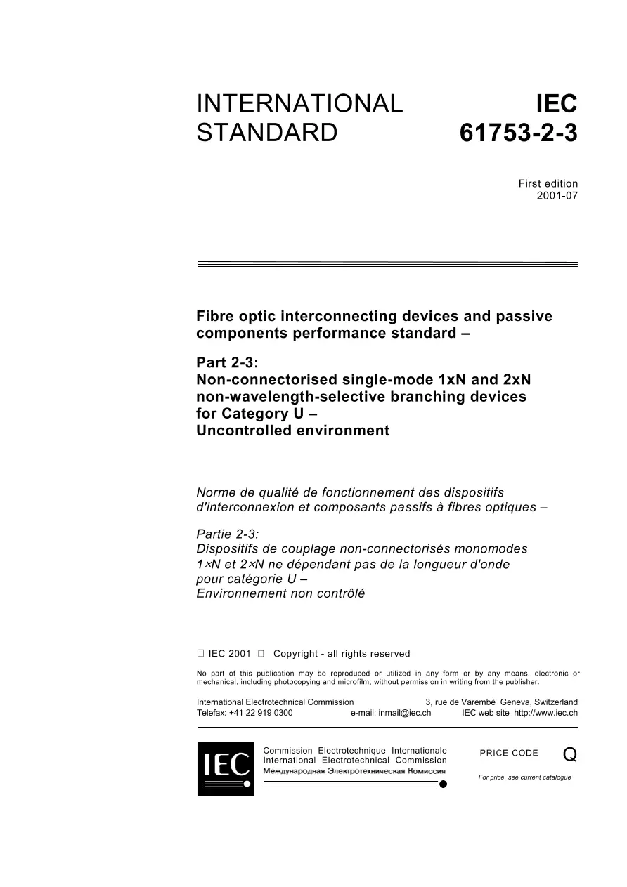 IEC 61753-2-3 Ed. 1.0 en:2001
