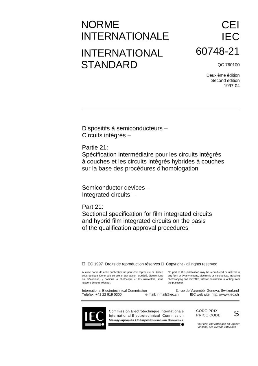 IEC 60748-21 Ed. 2.0 b:1997
