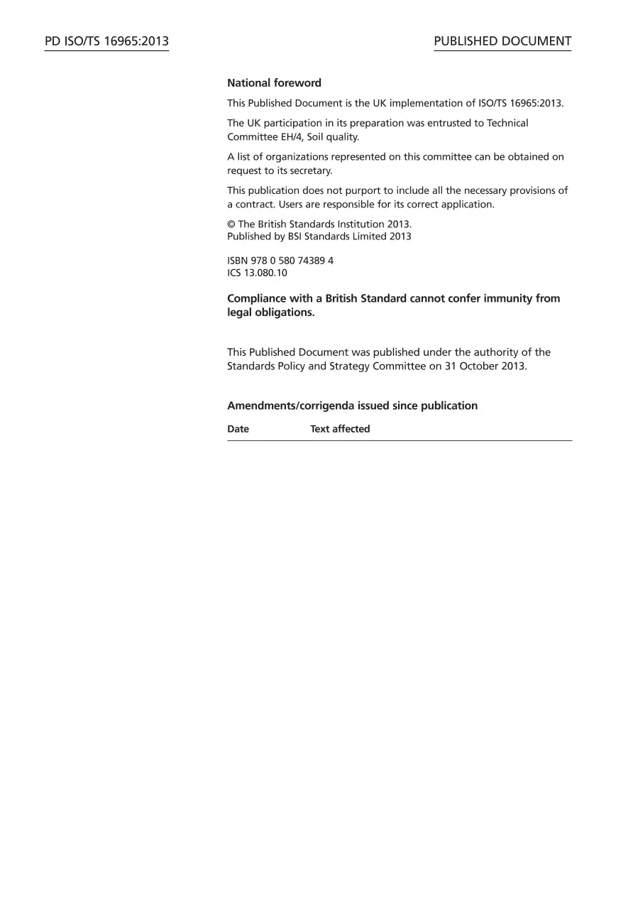 BS PD ISO/TS 16965:2013