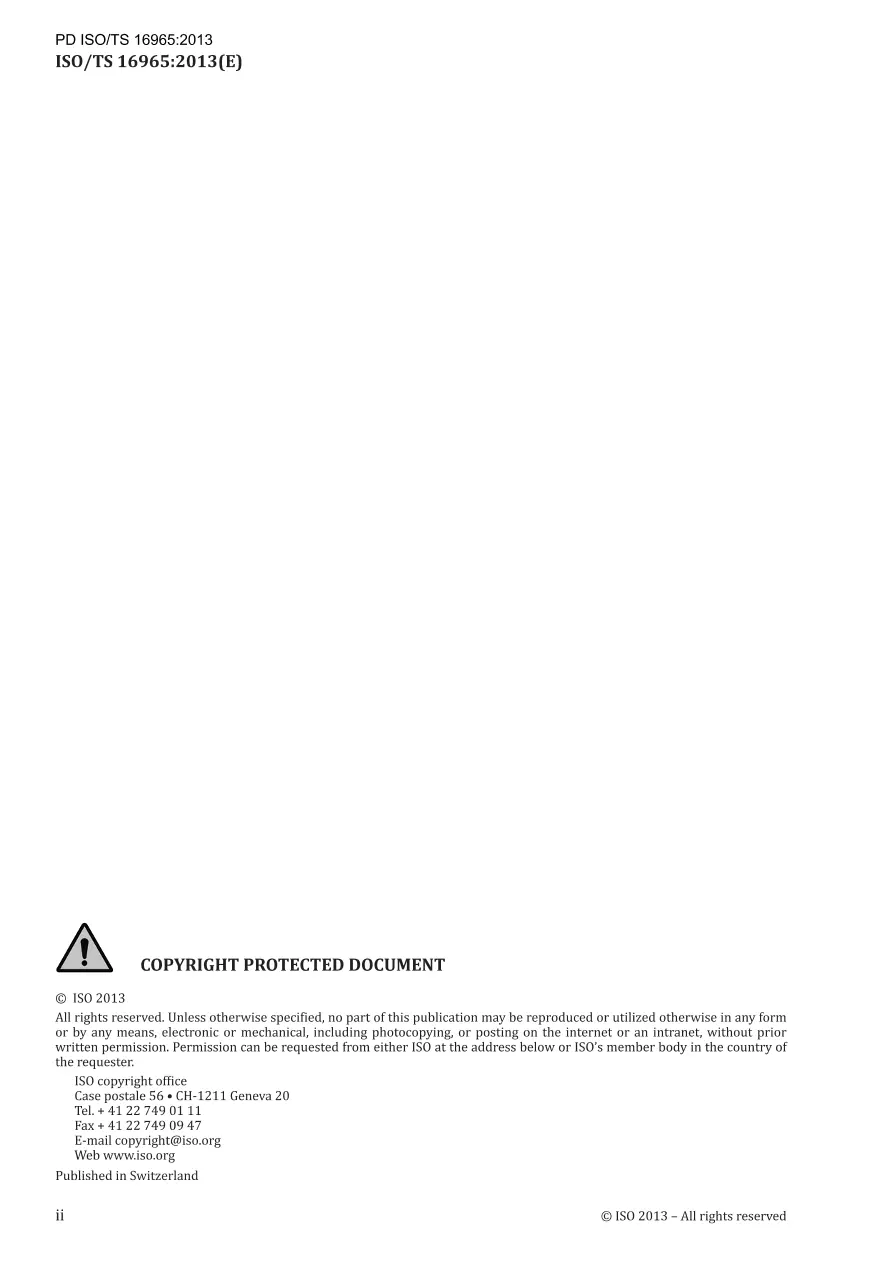 BS PD ISO/TS 16965:2013