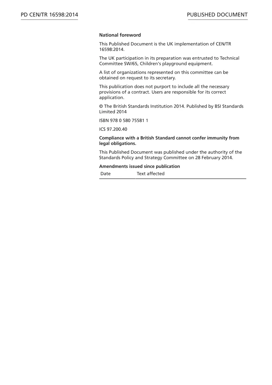 BS PD CEN/TR 16598:2014