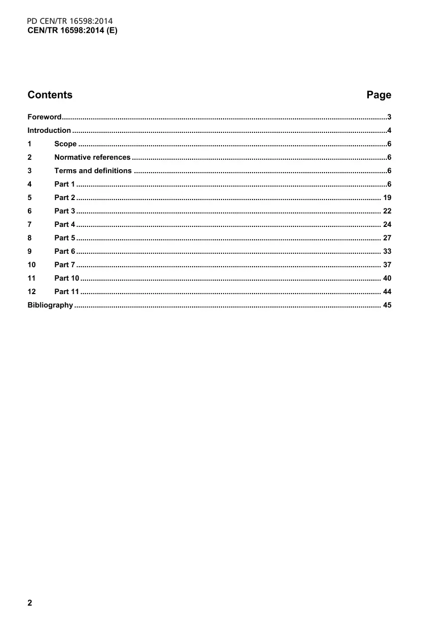 BS PD CEN/TR 16598:2014