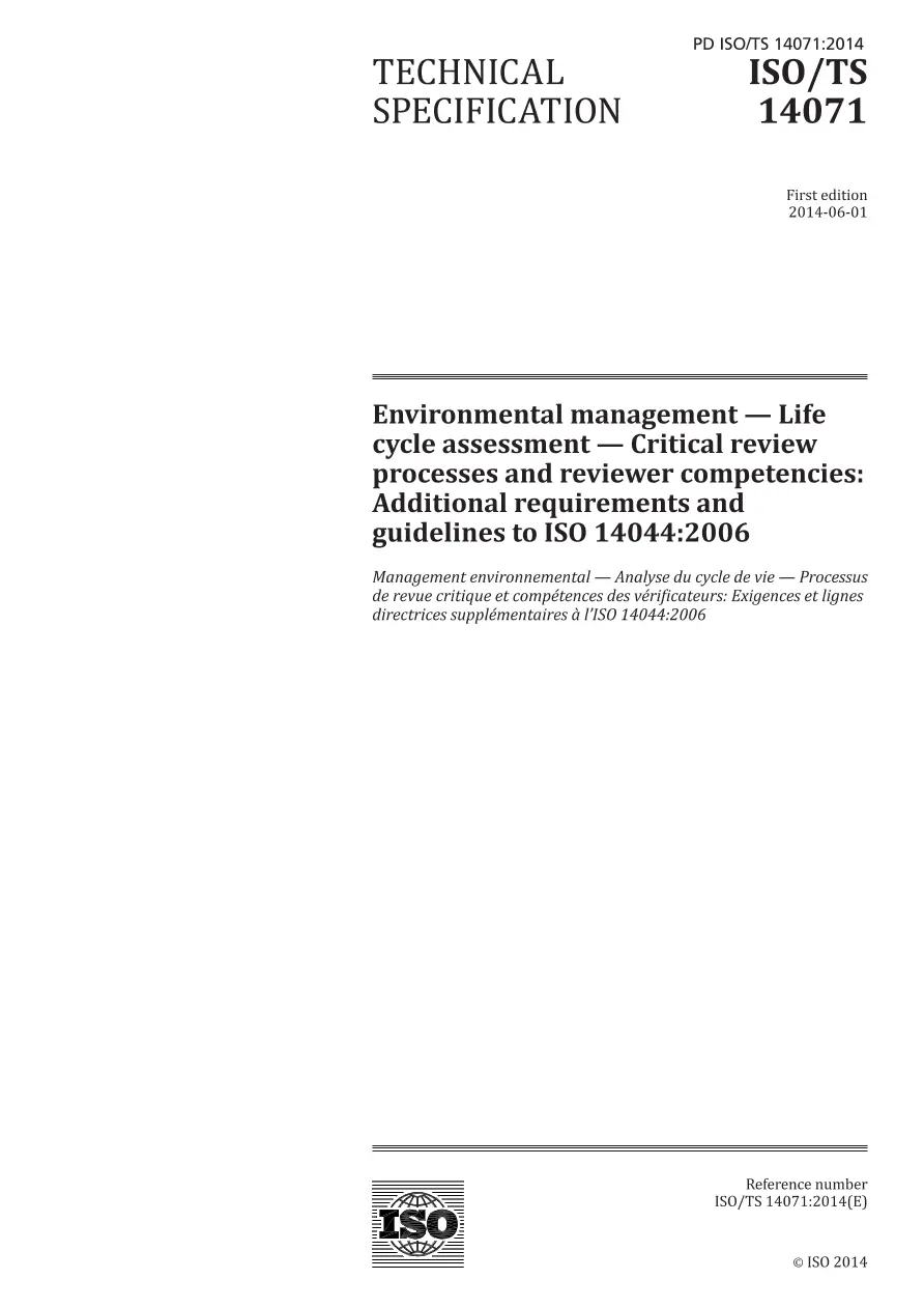 BS PD ISO/TS 14071:2014