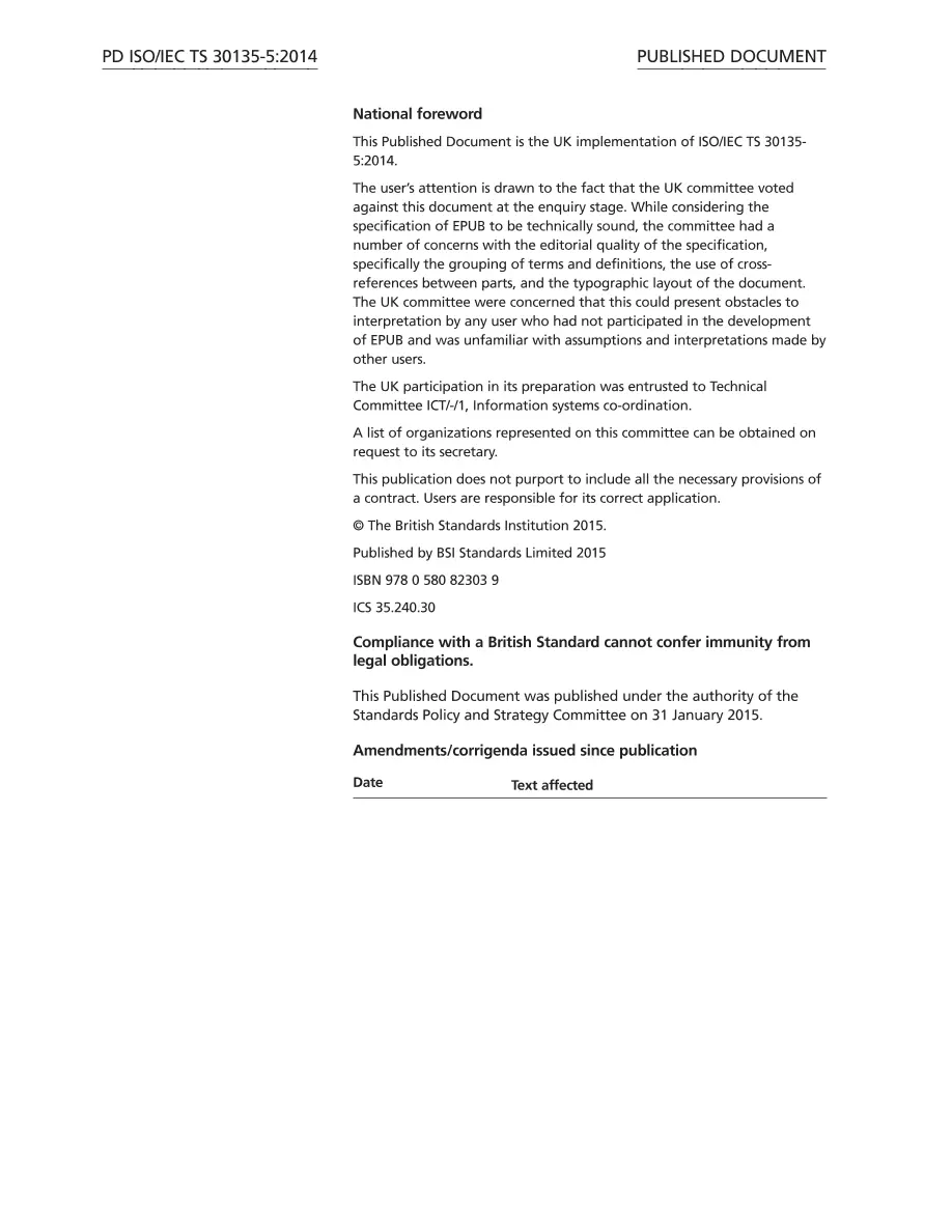 BS PD ISO/IEC TS 30135-5:2014