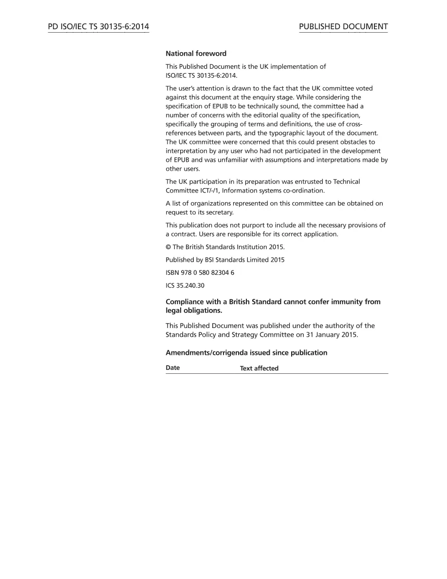 BS PD ISO/IEC TS 30135-6:2014