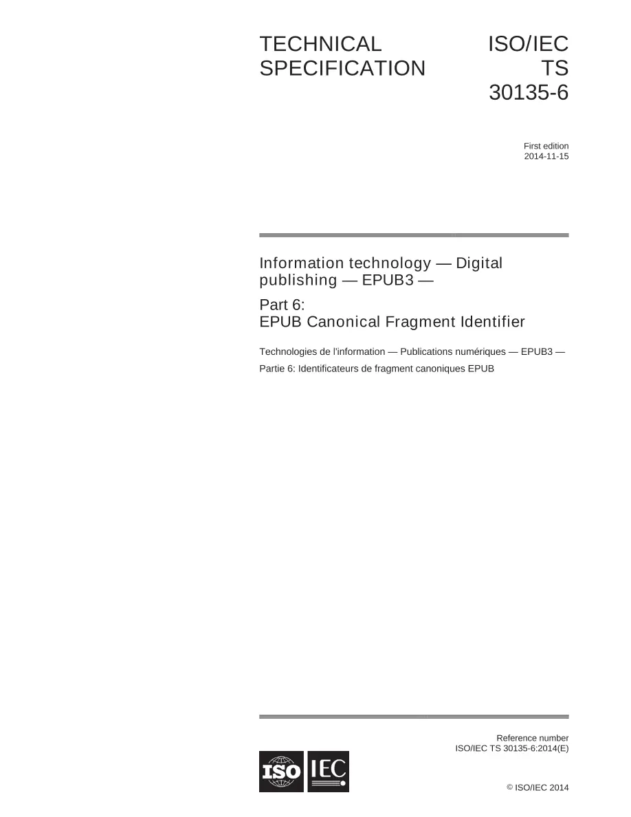BS PD ISO/IEC TS 30135-6:2014