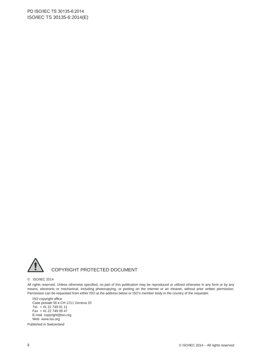 BS PD ISO/IEC TS 30135-6:2014