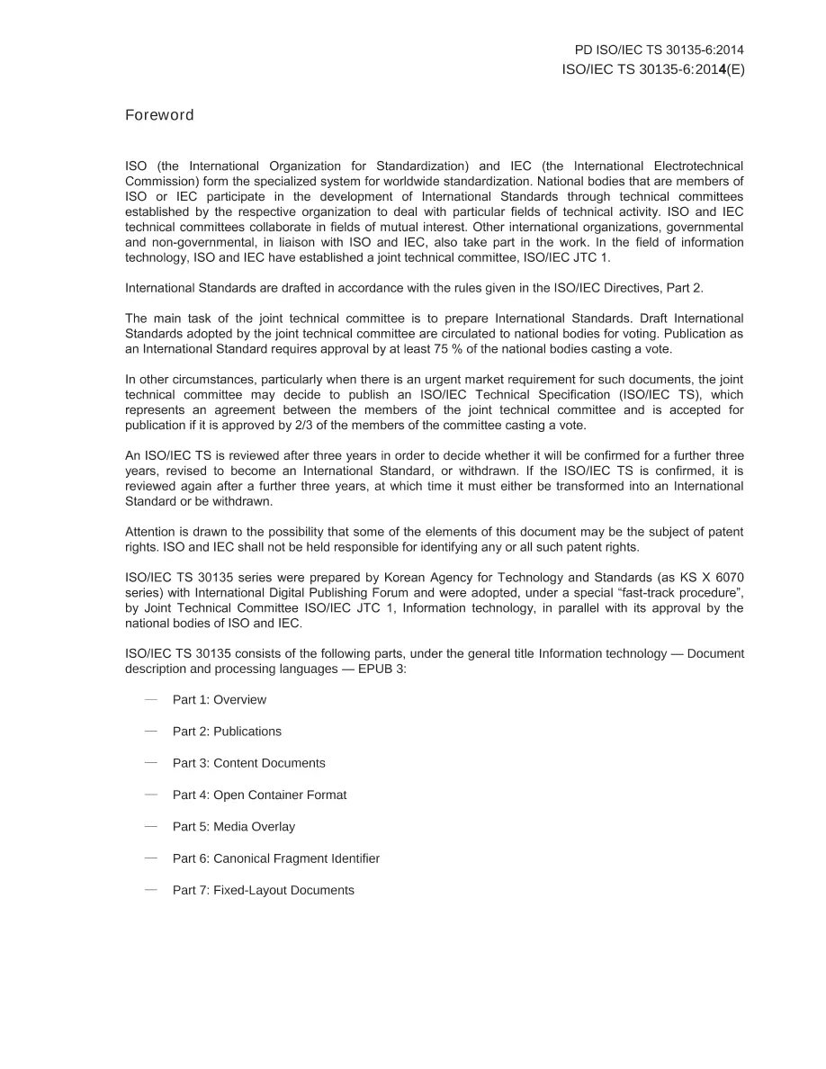 BS PD ISO/IEC TS 30135-6:2014