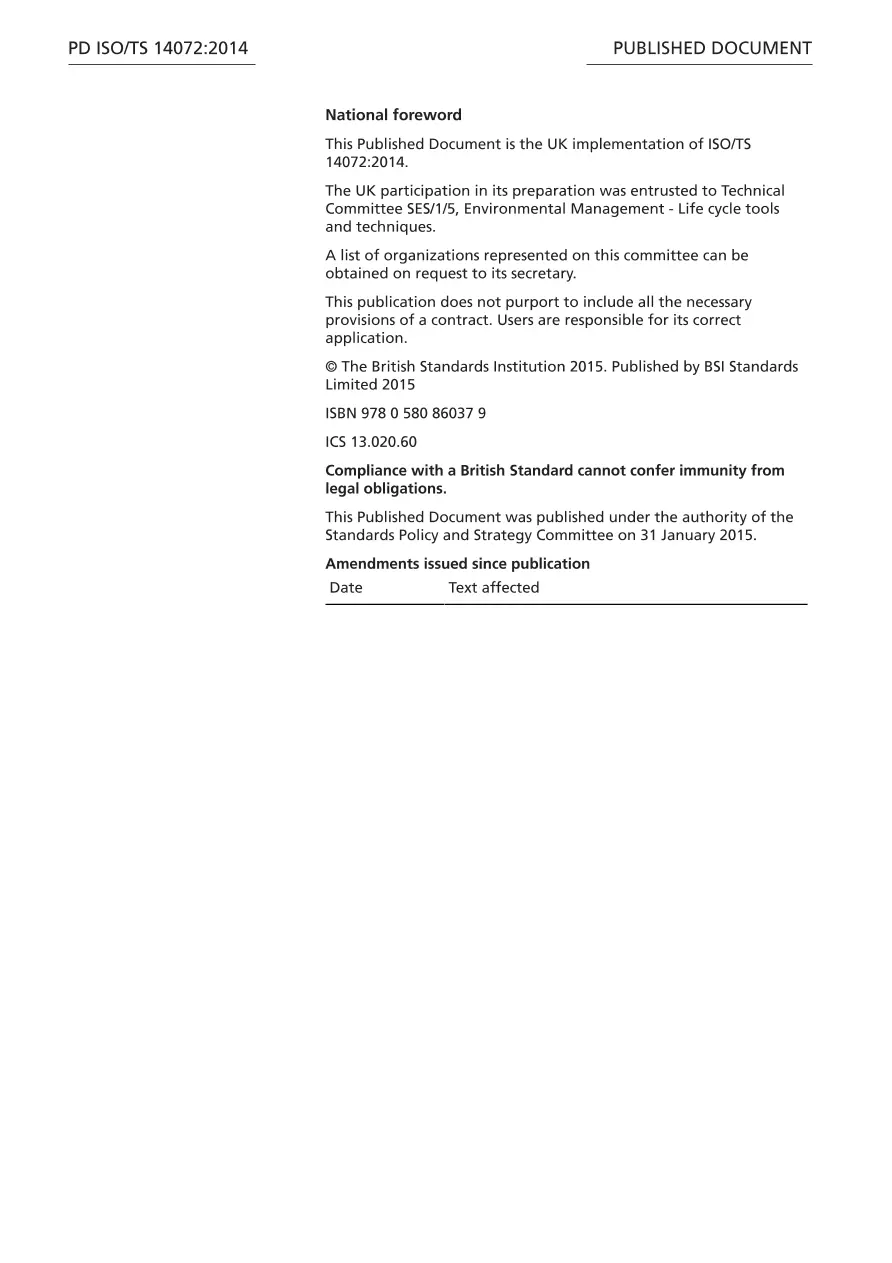BS PD ISO/TS 14072:2014