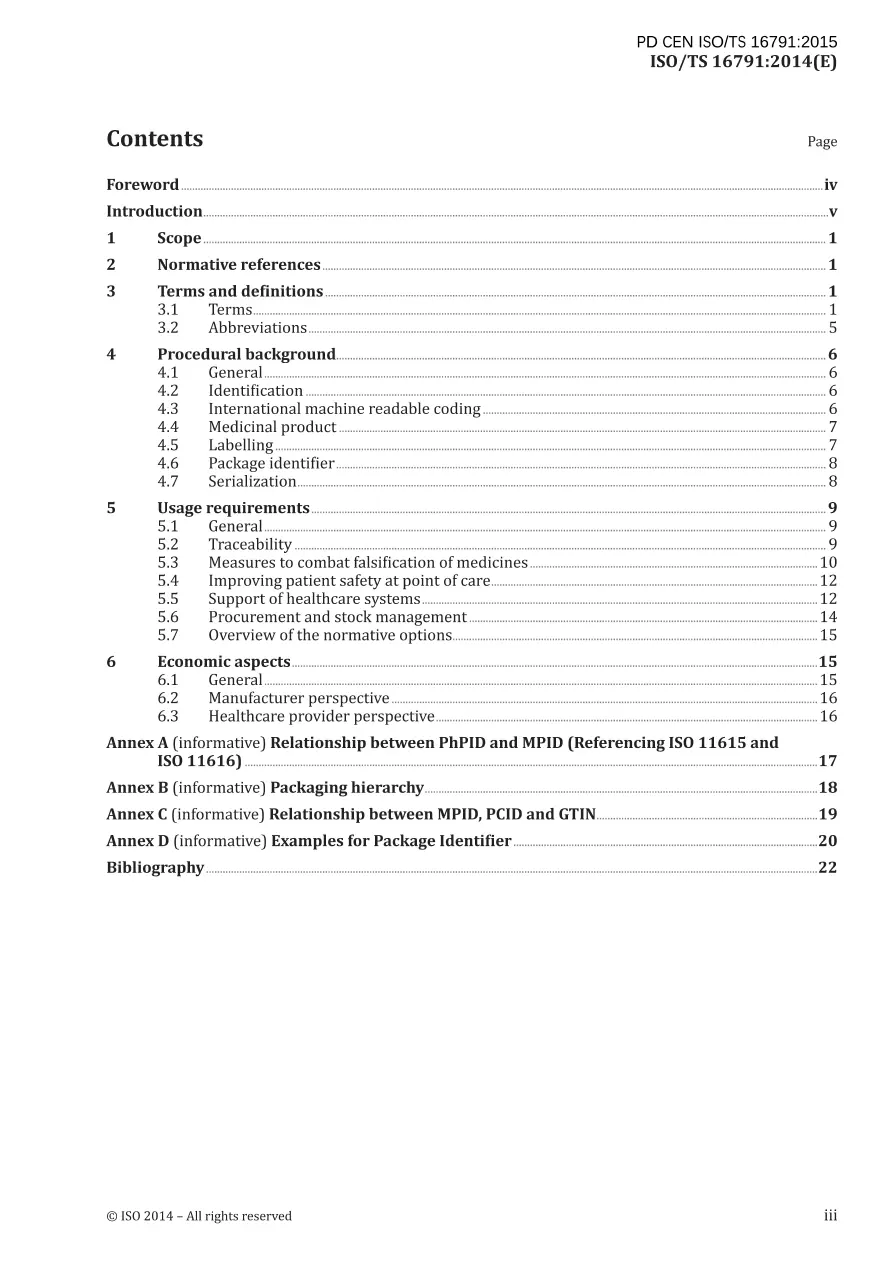 BS PD CEN ISO/TS 16791:2015