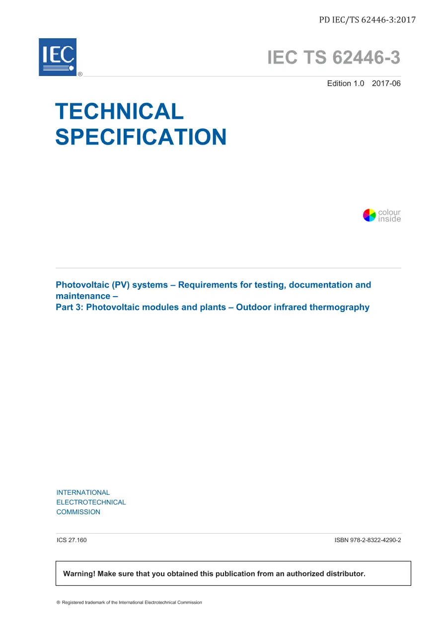 BS PD IEC/TS 62446-3:2017
