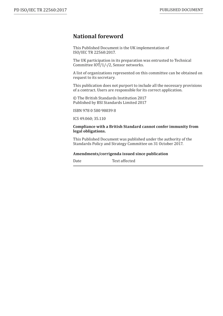 BS PD ISO/IEC TR 22560:2017