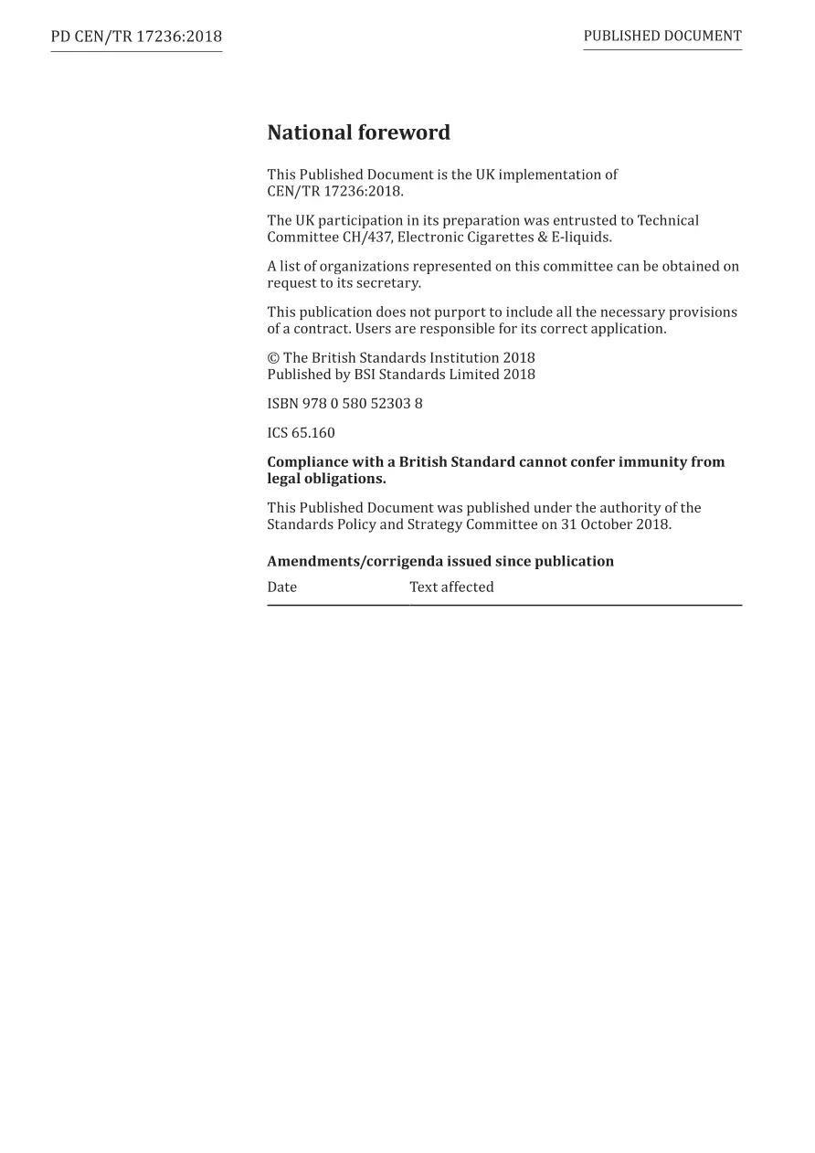 BS PD CEN/TR 17236:2018