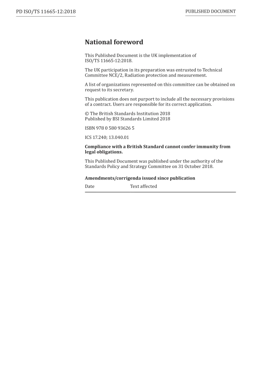 BS PD ISO/TS 11665-12:2018