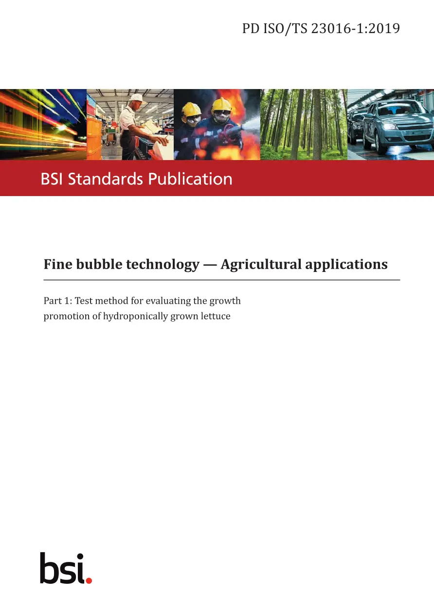 BS PD ISO/TS 23016-1:2019
