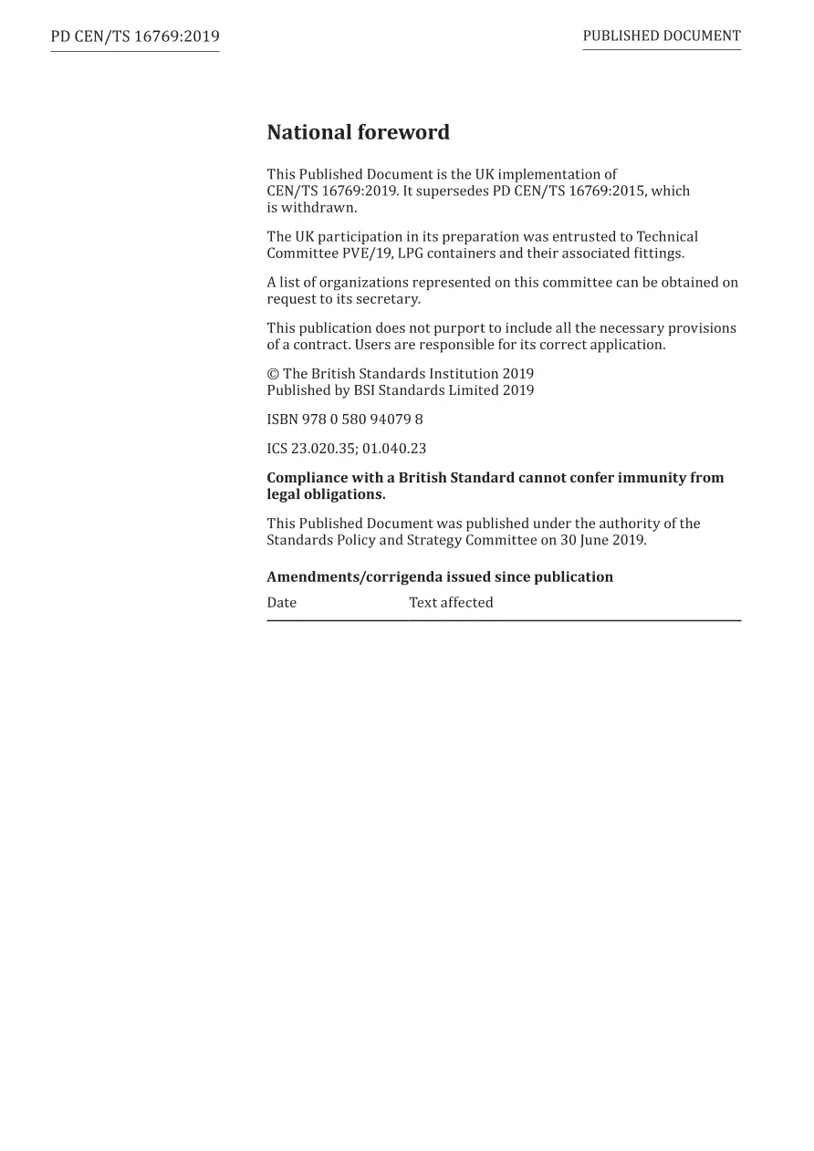 BS PD CEN/TS 16769:2019