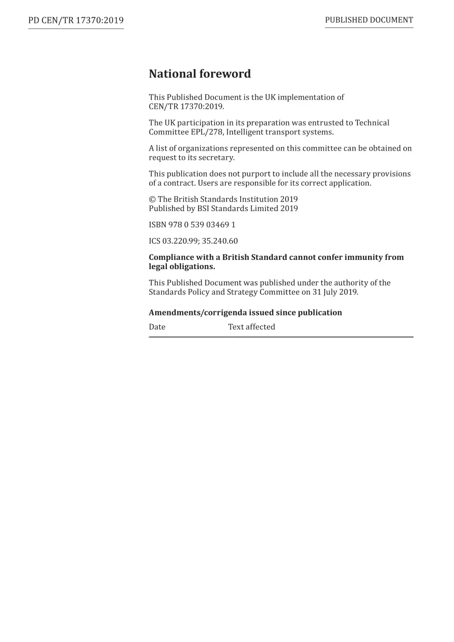 BS PD CEN/TR 17370:2019