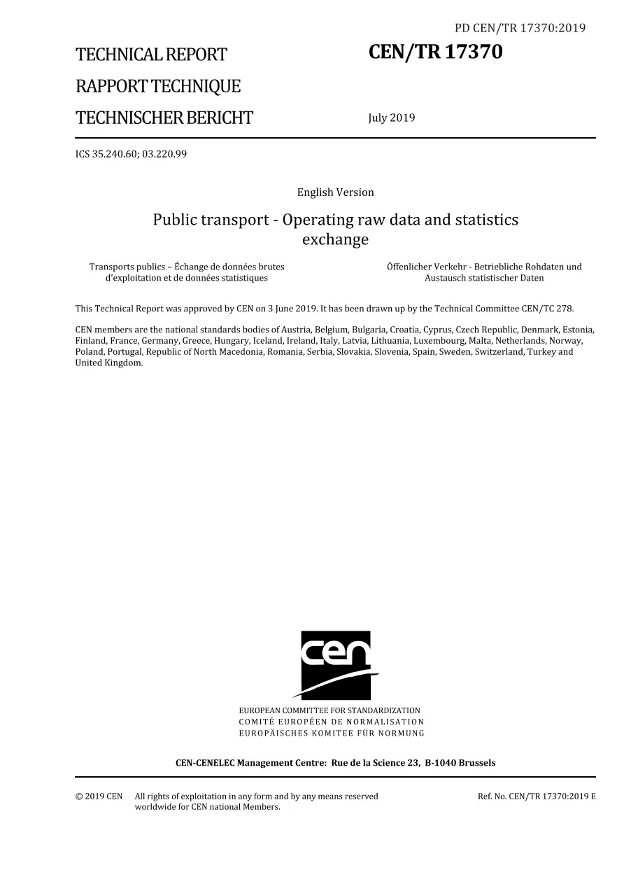 BS PD CEN/TR 17370:2019