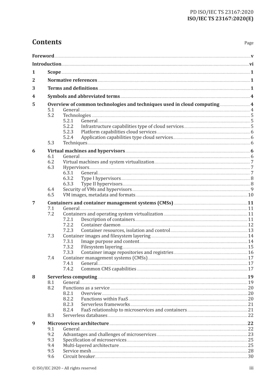 BS PD ISO/IEC TS 23167:2020