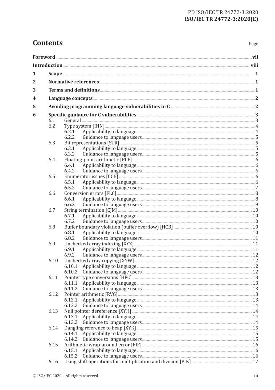 BS PD ISO/IEC TR 24772-3:2020
