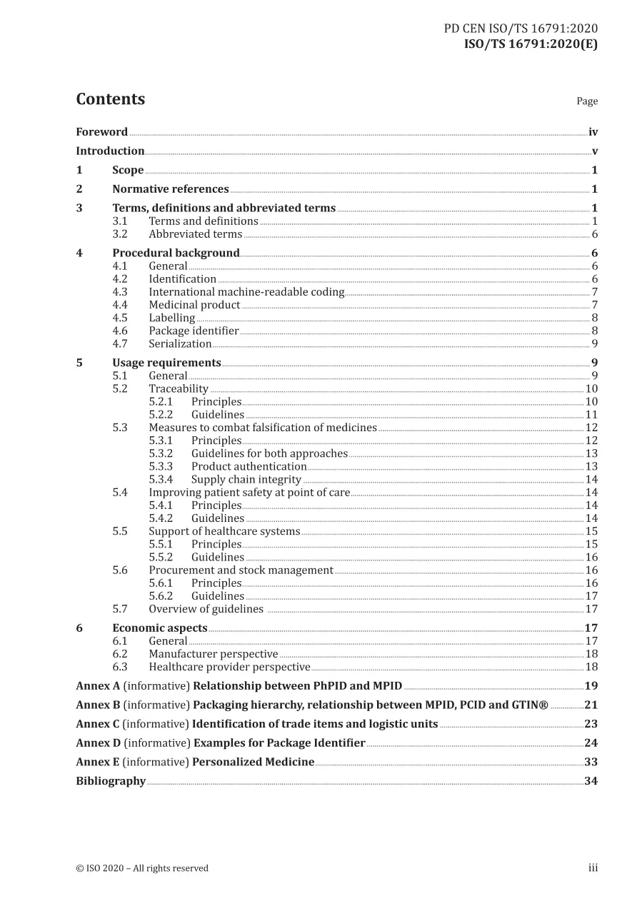 BS PD CEN ISO/TS 16791:2020