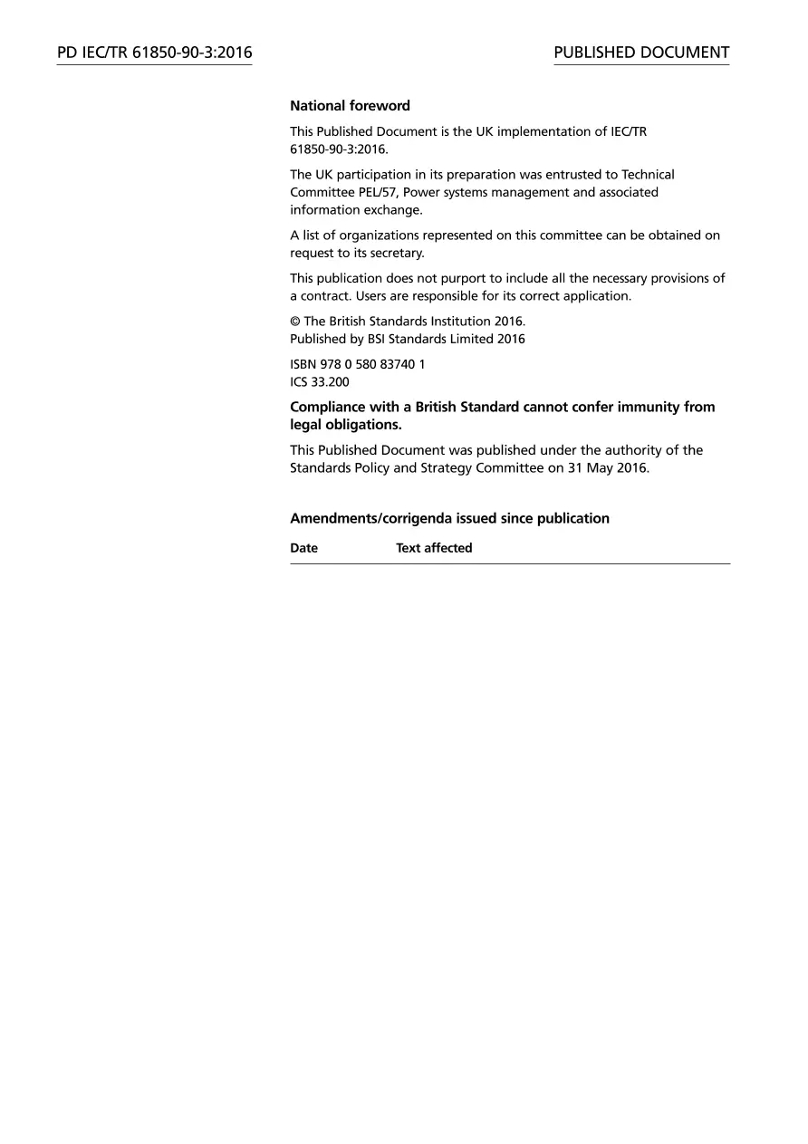 BS PD IEC TR 61850-90-3:2016