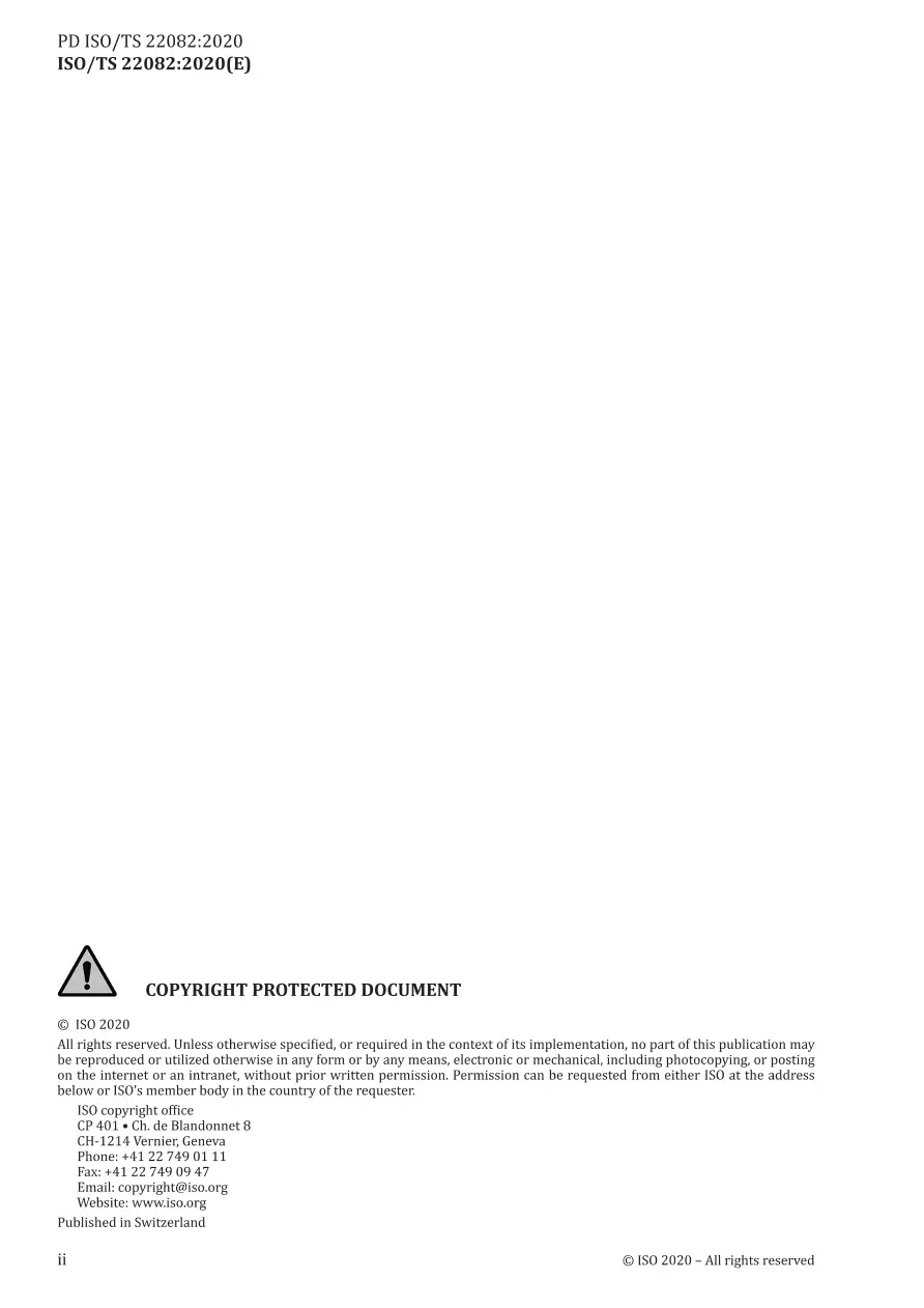 BS PD ISO/TS 22082:2020