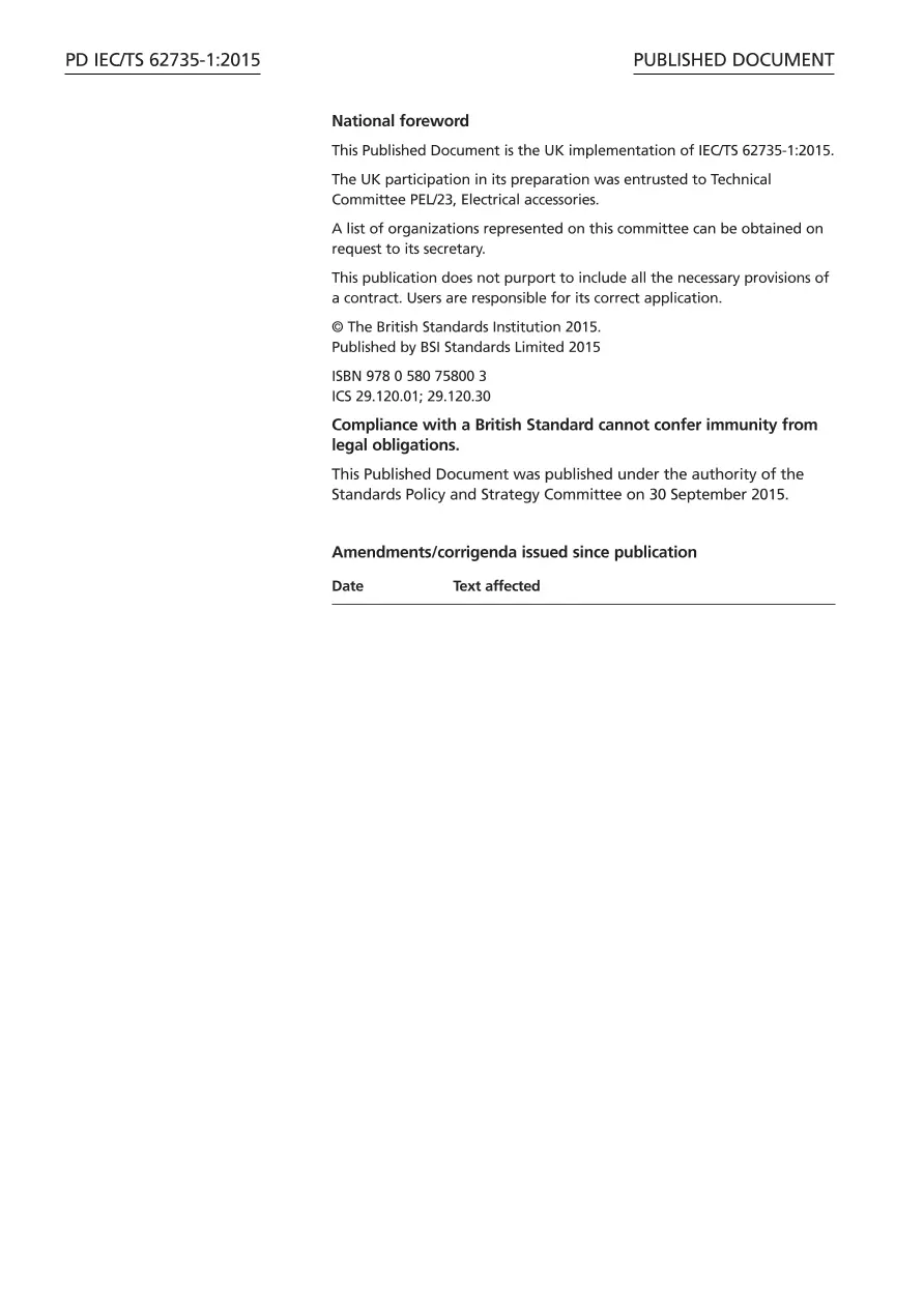 BS PD IEC/TS 62735-1:2015