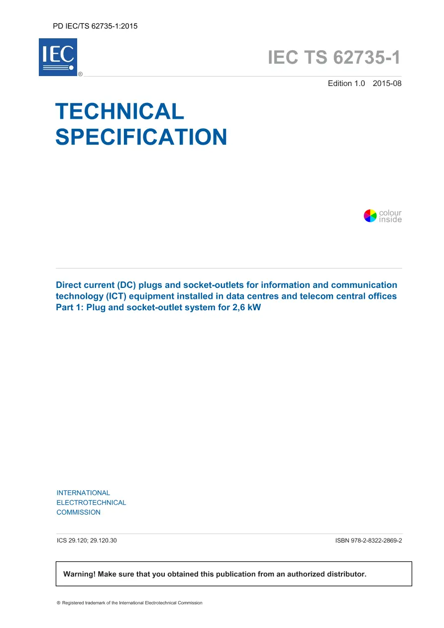 BS PD IEC/TS 62735-1:2015