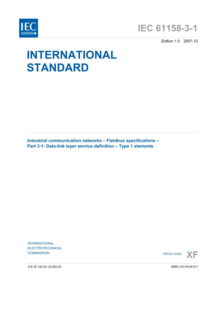 IEC 61158-3-1 Ed. 1.0 en:2007