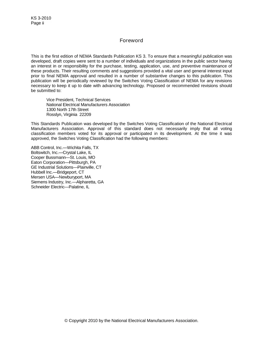 NEMA KS 3-2010