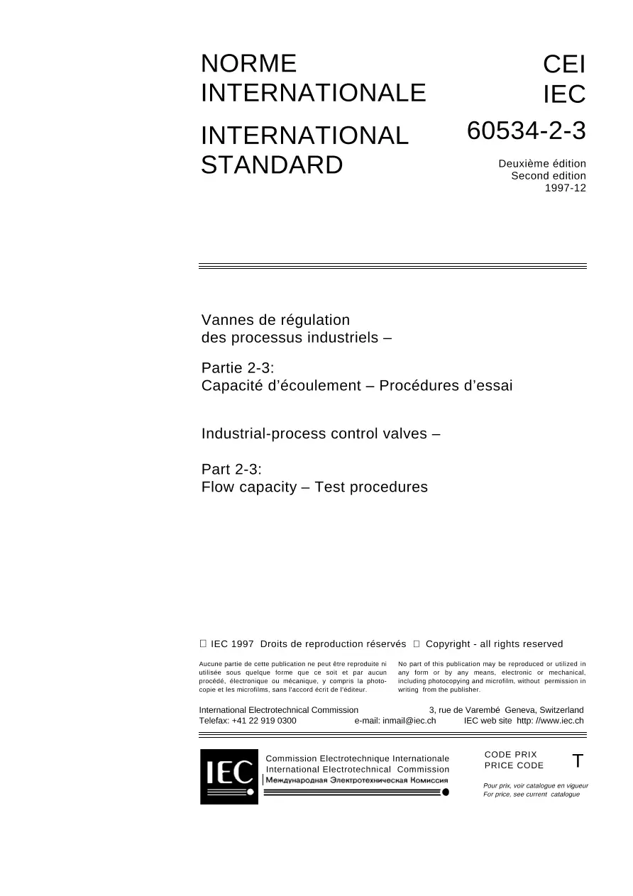 IEC 60534-2-3 Ed. 2.0 b:1997
