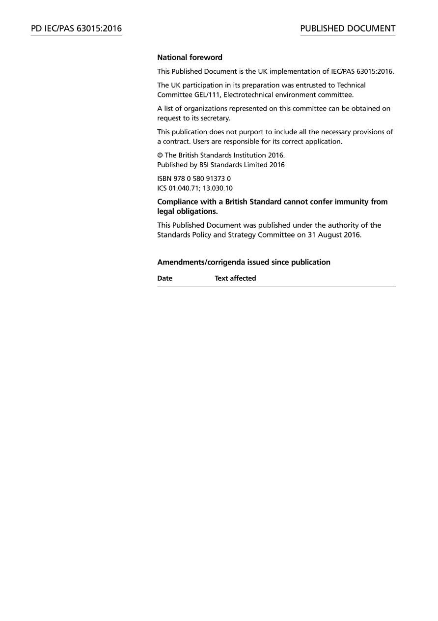 BS PD IEC/PAS 63015:2016