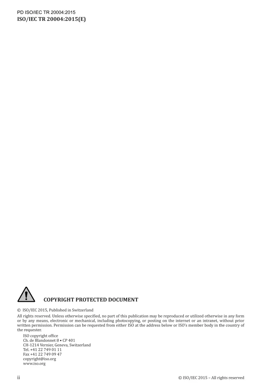 BS PD ISO/IEC TR 20004:2015