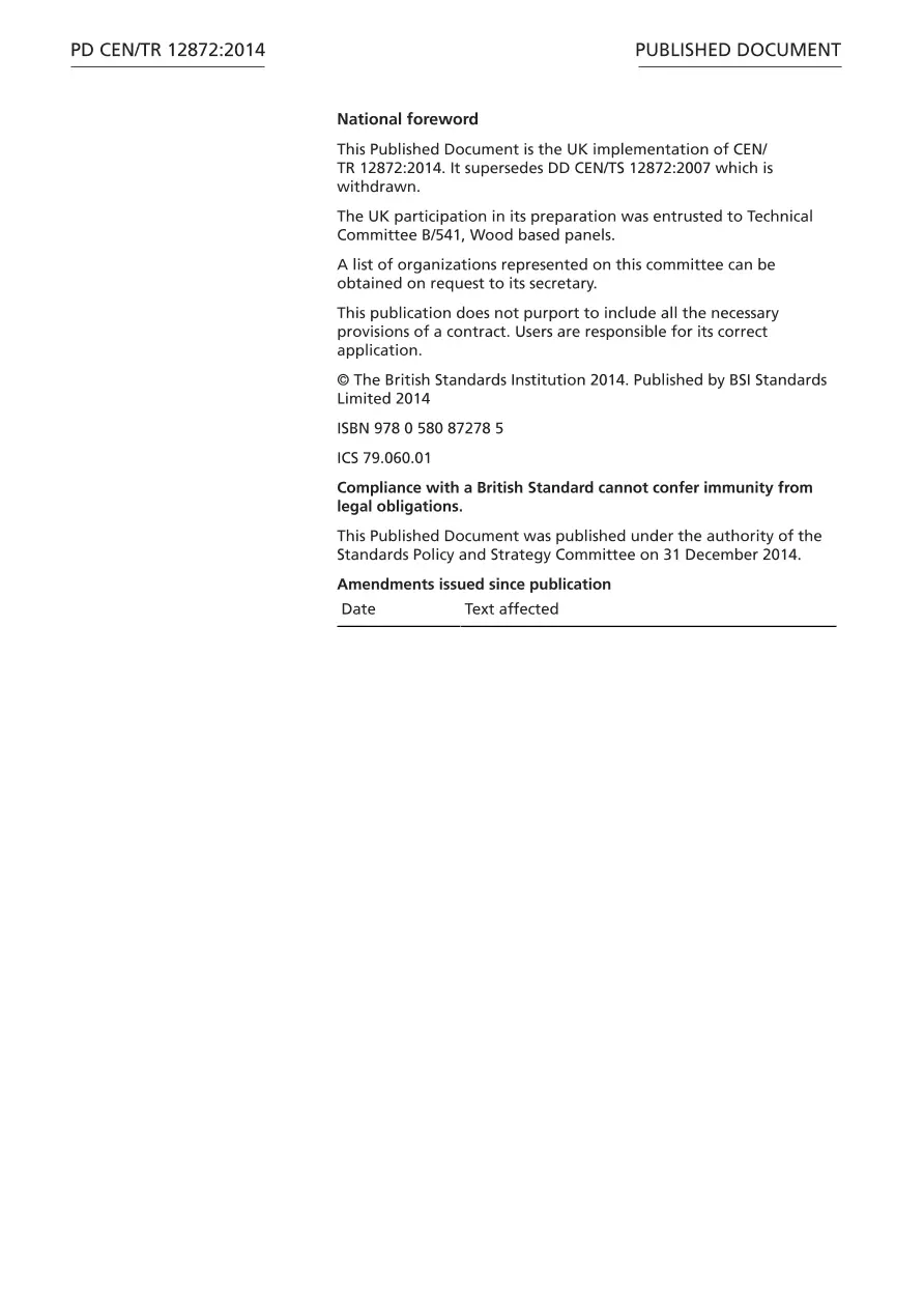 BS PD CEN/TR 12872:2014