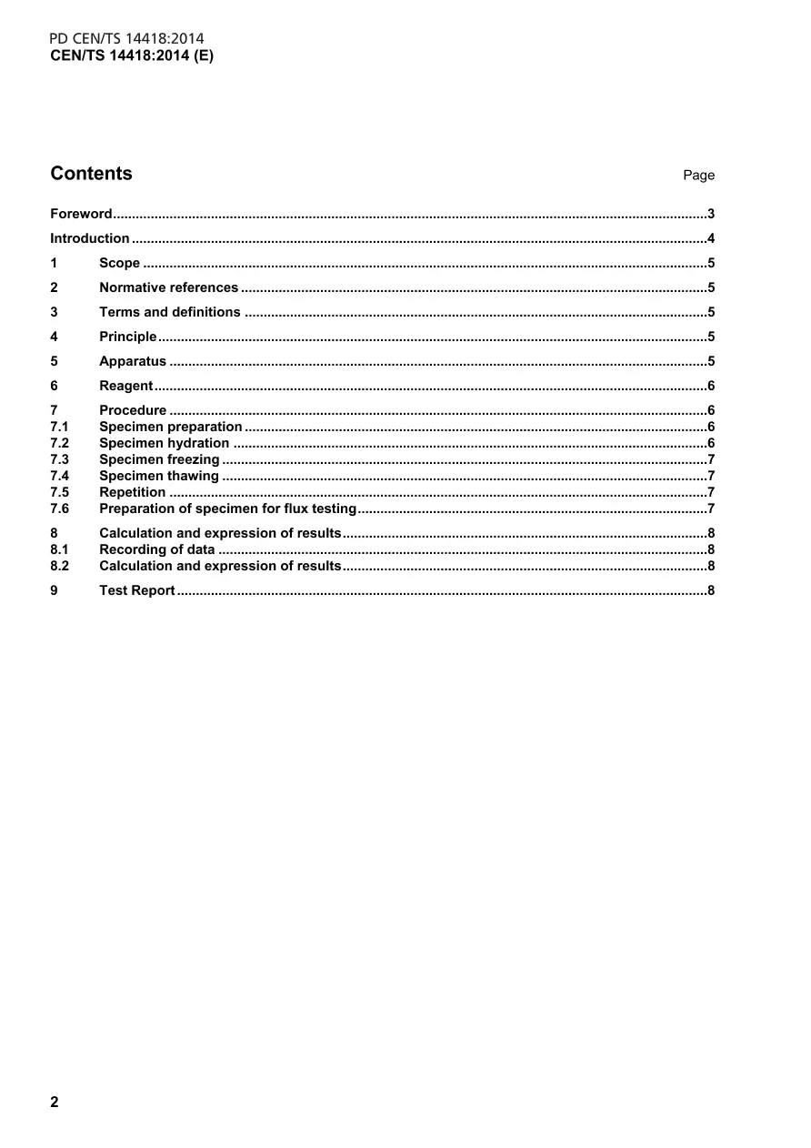 BS PD CEN/TS 14418:2014