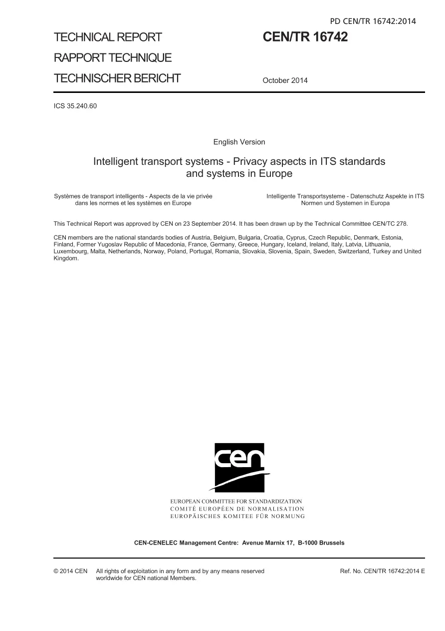 BS PD CEN/TR 16742:2014
