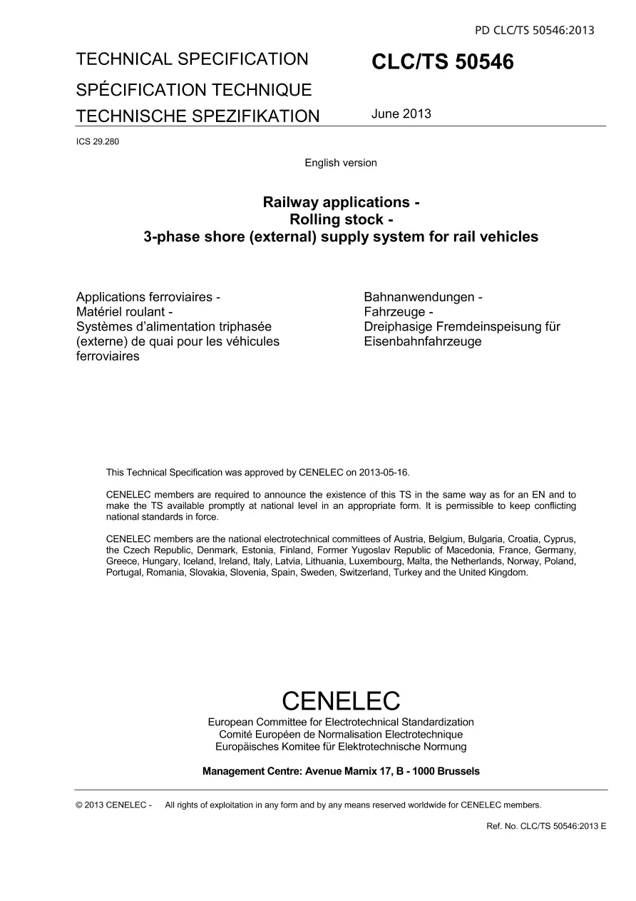 BS PD CLC/TS 50546:2013