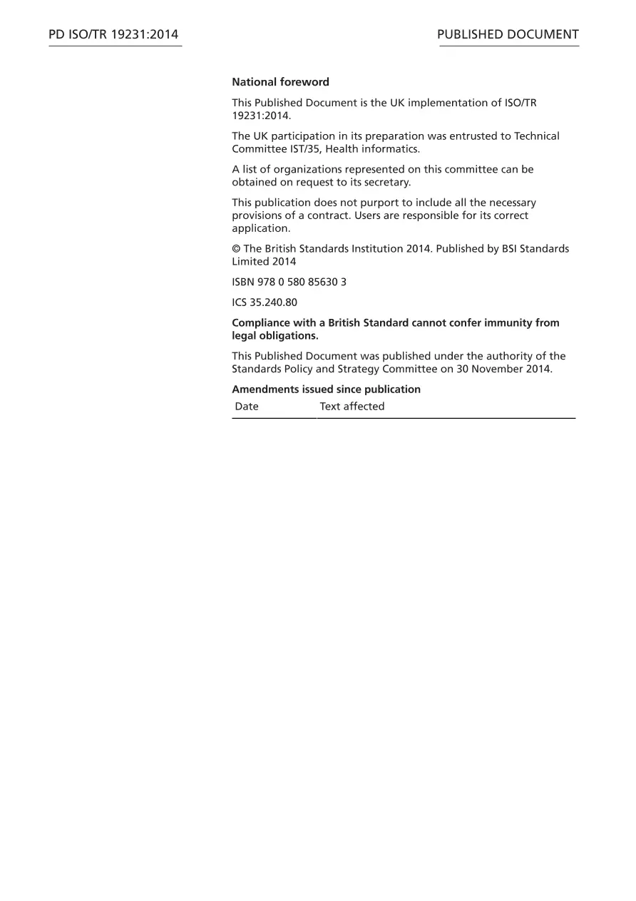BS PD ISO/TR 19231:2014