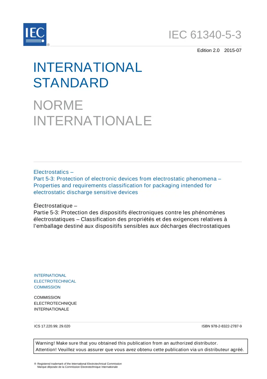 IEC 61340-5-3 Ed. 2.0 b:2015