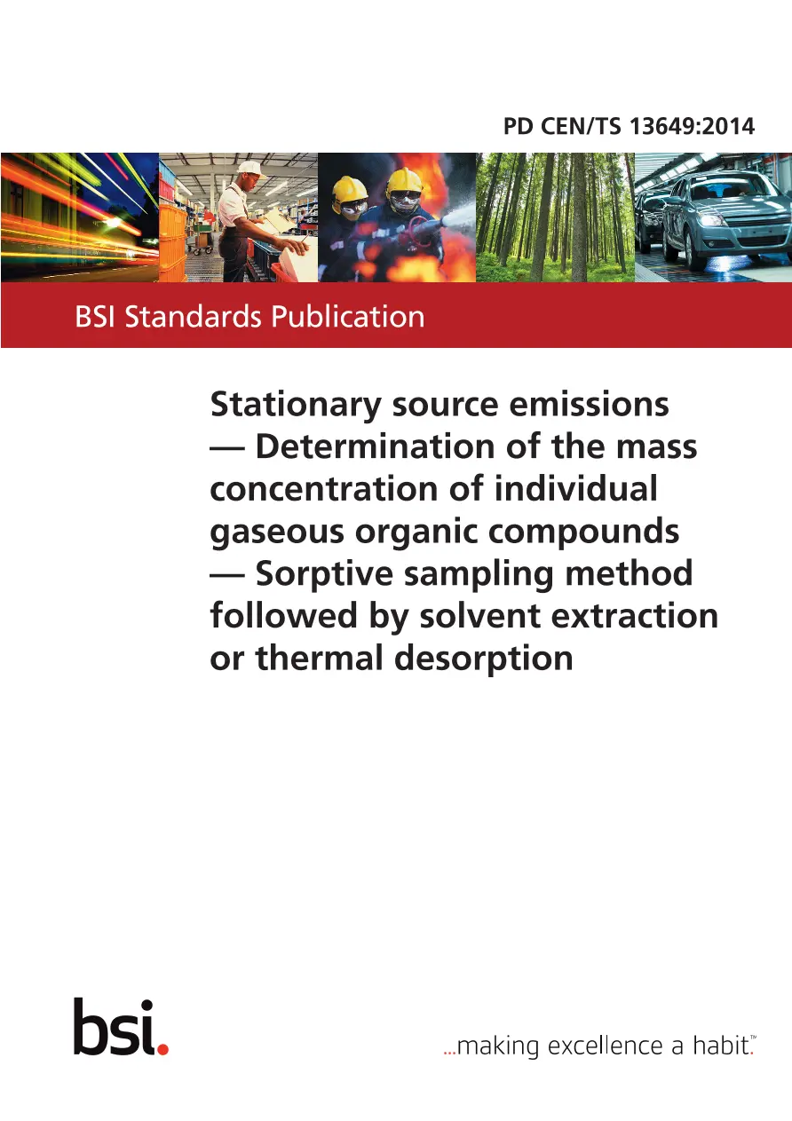 BS PD CEN/TS 13649:2014