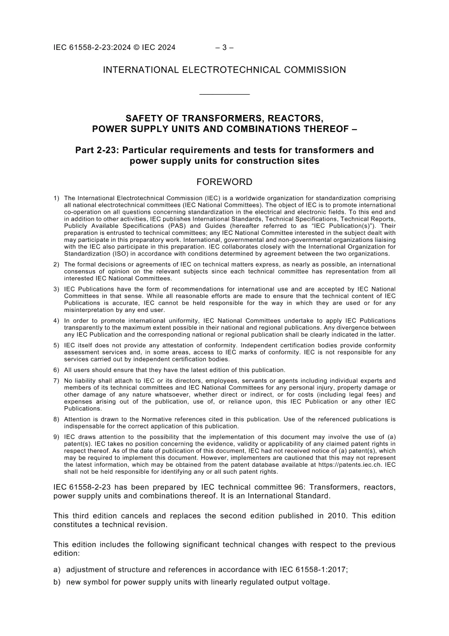 IEC 61558-2-23 Ed. 3.0 B:2024