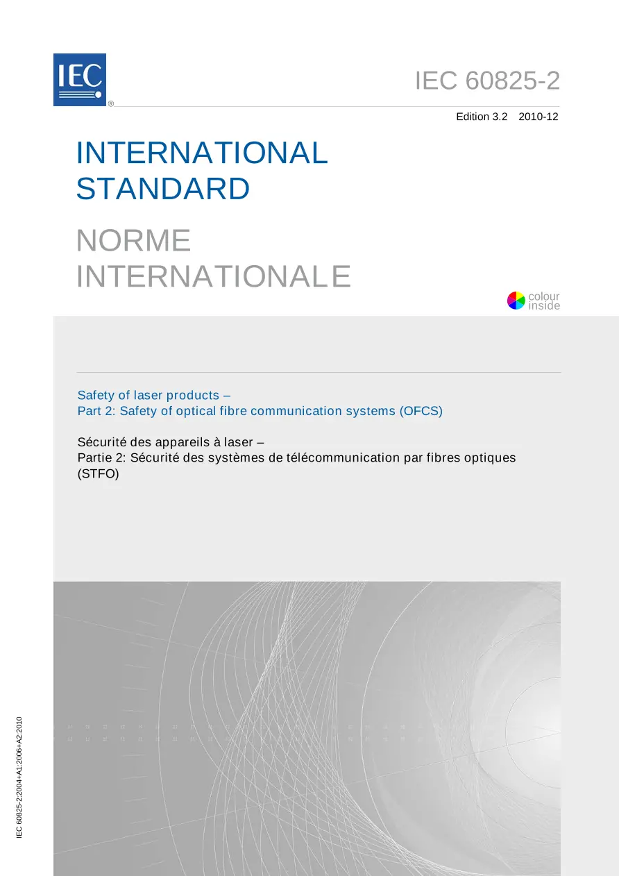 IEC 60825-2 Ed. 3.2 b:2010
