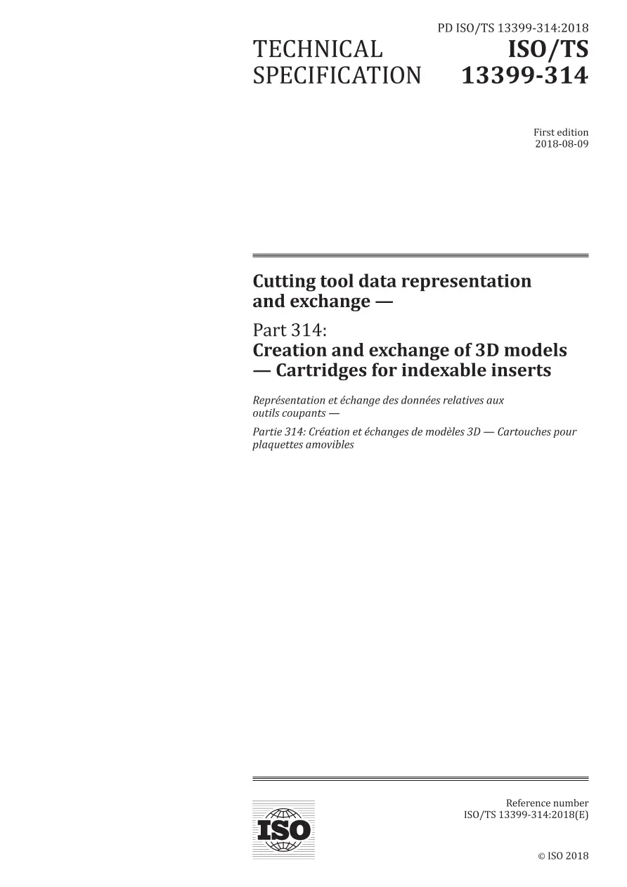 BS PD ISO/TS 13399-314:2018